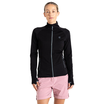 Black - Lifestyle - Dare 2B Womens-Ladies Emerging Core Stretch Base Layer Top