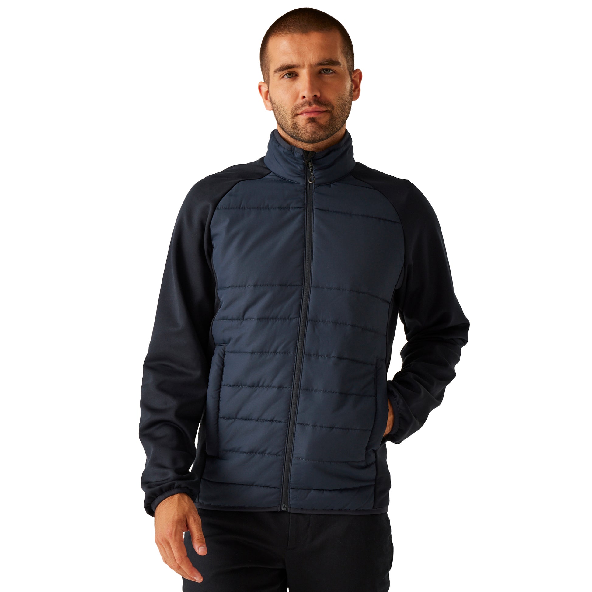 Navy - Side - Regatta Professional Mens Hybrid Jacket
