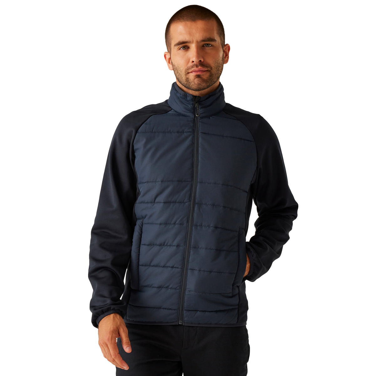 Navy - Side - Regatta Professional Mens Hybrid Jacket