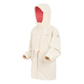 Light Vanilla-Peach Bloom-White - Side - Regatta Childrens-Kids Ballina Stripe Waterproof Jacket