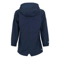 Navy-White - Back - Regatta Childrens-Kids Ballina Stripe Waterproof Jacket