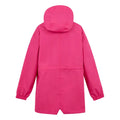 Pop-Navy-White - Back - Regatta Childrens-Kids Ballina Stripe Waterproof Jacket