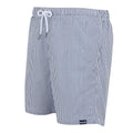 Navy - Side - Regatta Mens Loras Stripe Seersucker Swim Shorts