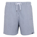 Navy - Front - Regatta Mens Loras Stripe Seersucker Swim Shorts