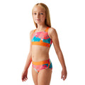 Orange-Blue-Pink - Lifestyle - Regatta Girls Dakaria III Tropical Leaves Bikini Set