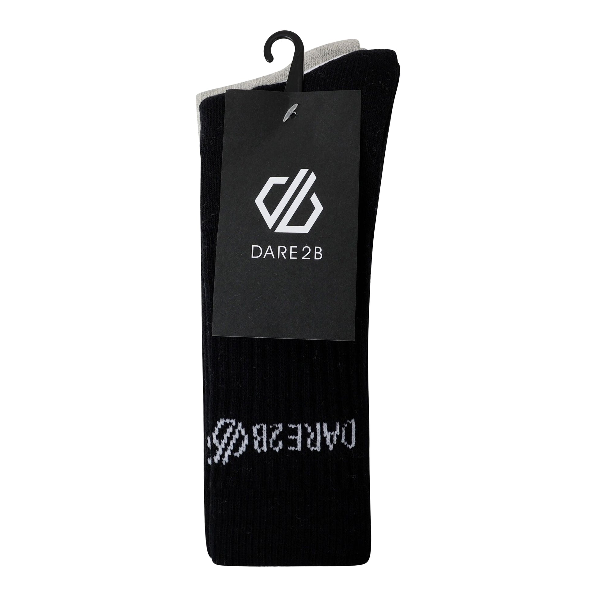 Black-White-Grey Marl - Side - Dare 2B Unisex Adult Crew Socks (Pack Of 3)