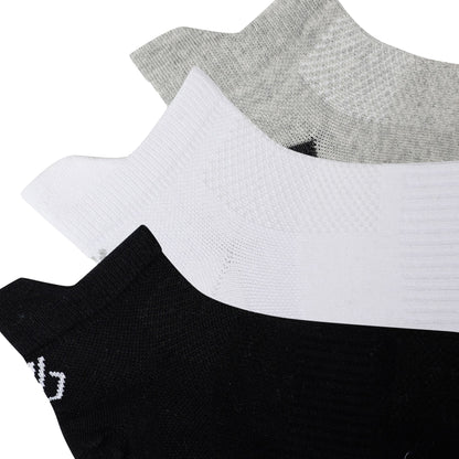Black-White-Grey Marl - Back - Dare 2B Unisex Adult Movement Trainer Socks (Pack of 3)