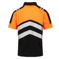 Black-Orange - Back - Regatta Professional Mens Hi-Vis Polo Shirt