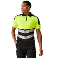 Black-Yellow - Side - Regatta Professional Mens Hi-Vis Polo Shirt
