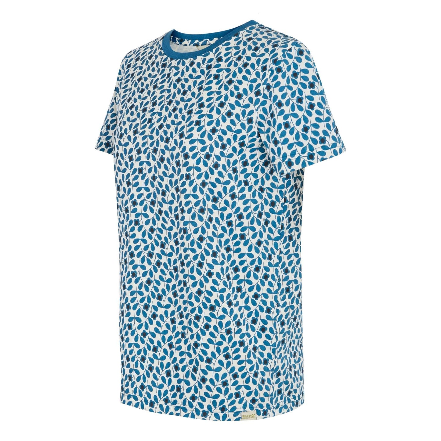 Blue - Side - Regatta Womens-Ladies Orla Kiely Jasmine Flower T-Shirt