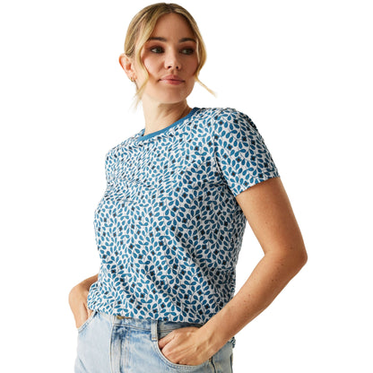 Blue - Lifestyle - Regatta Womens-Ladies Orla Kiely Jasmine Flower T-Shirt