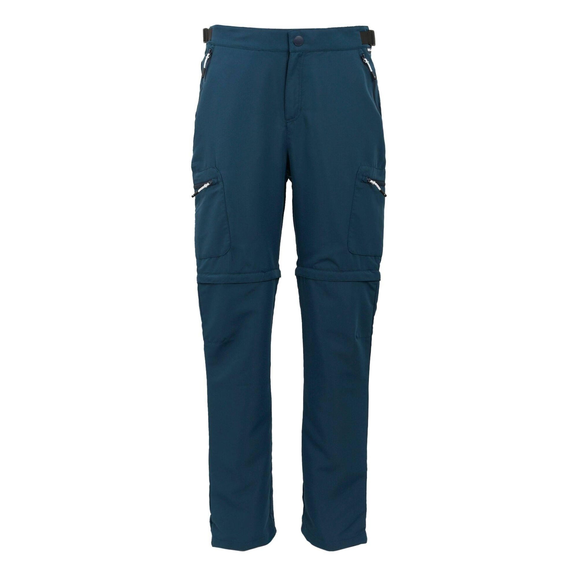 Moonlight Denim - Front - Regatta Mens Leesville III Zip-Off Hiking Trousers