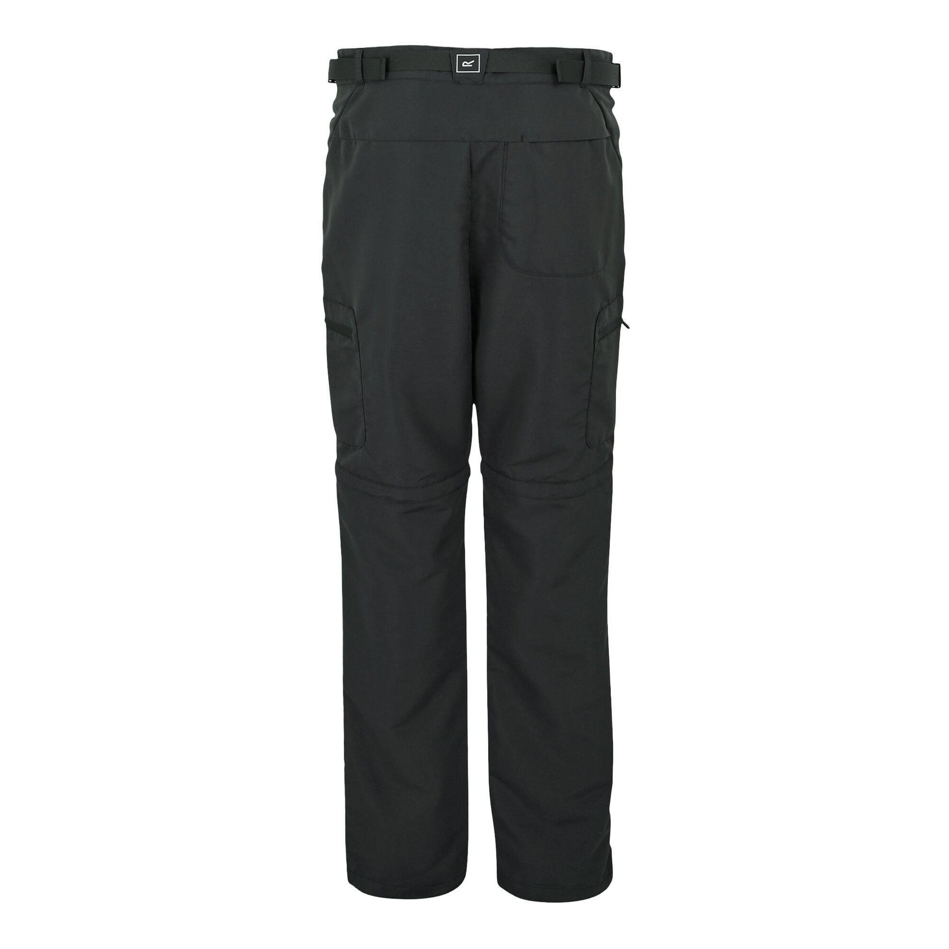 Ash - Back - Regatta Mens Leesville III Zip-Off Hiking Trousers