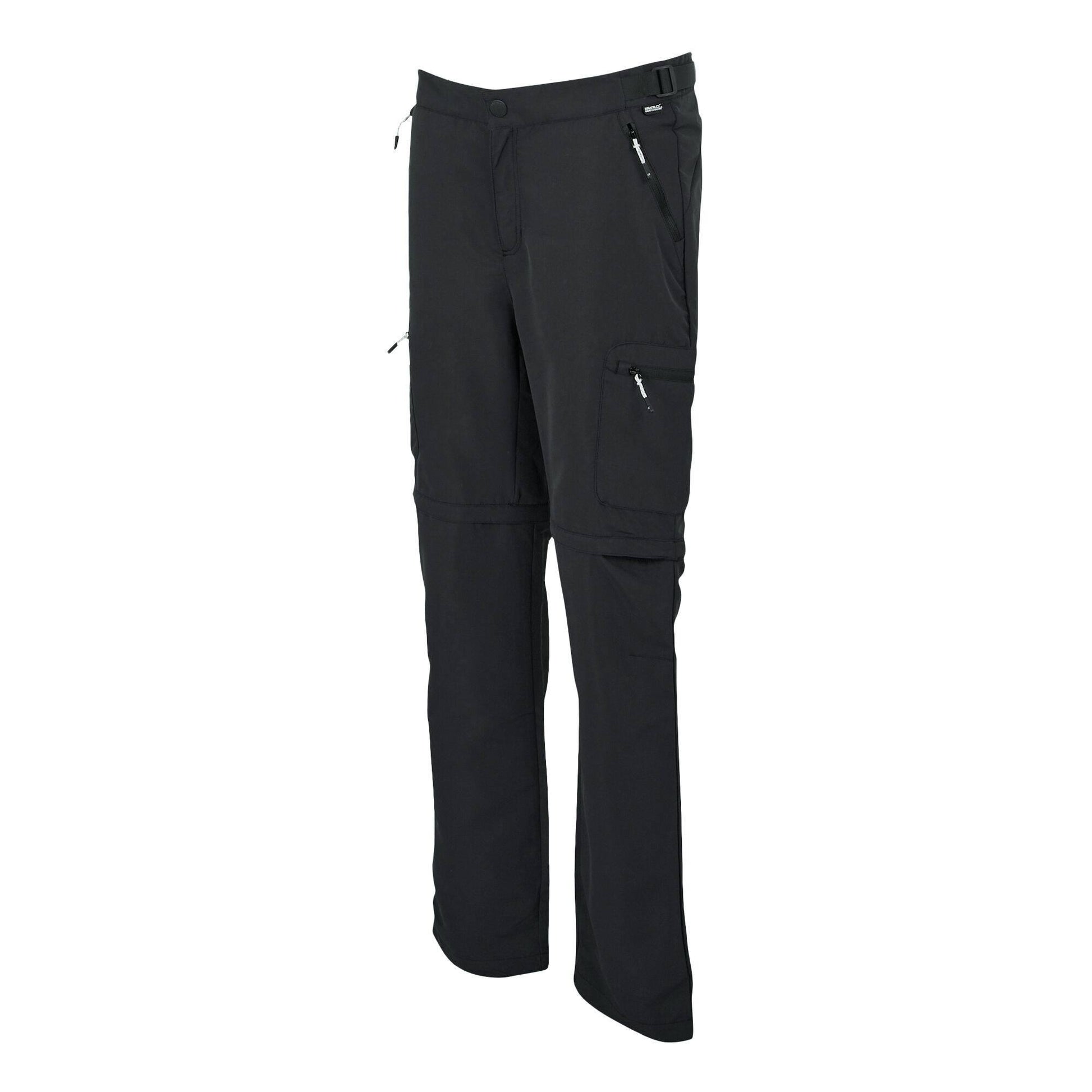 Ash - Side - Regatta Mens Leesville III Zip-Off Hiking Trousers