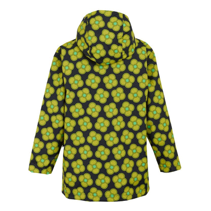 Navy - Back - Regatta Childrens-Kids Orla Kiely Swing Spinning Flower Waterproof Jacket