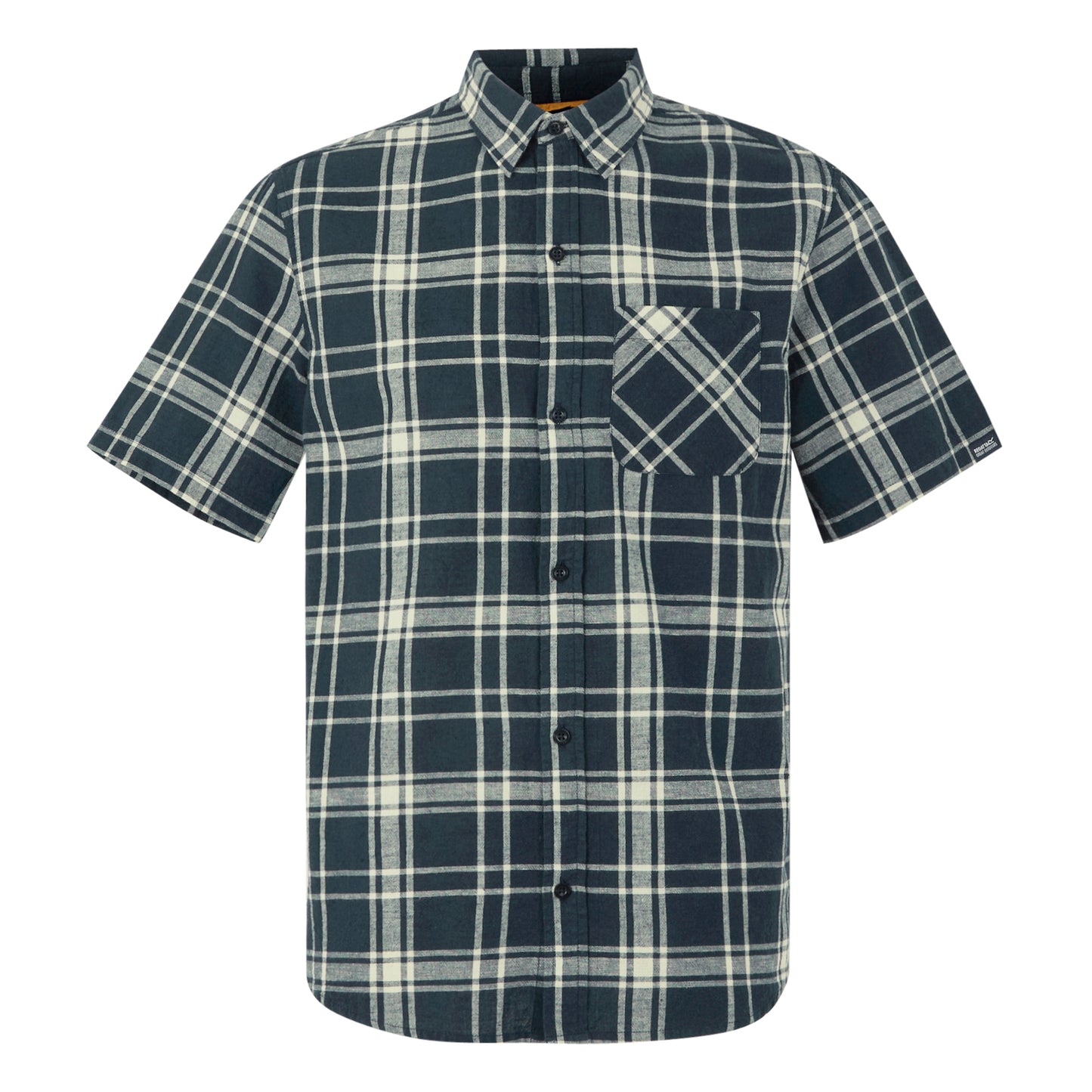 Navy - Front - Regatta Mens Loran Short-Sleeved Shirt