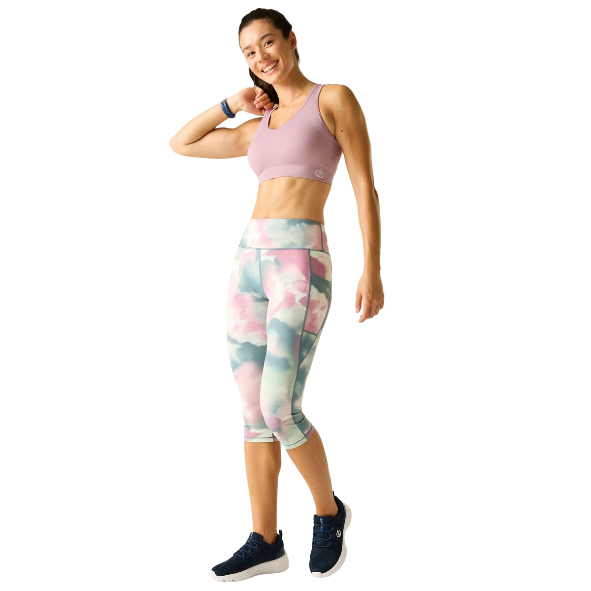 Mauve Shadow - Pack Shot - Dare 2B Womens-Ladies React Sports Bra