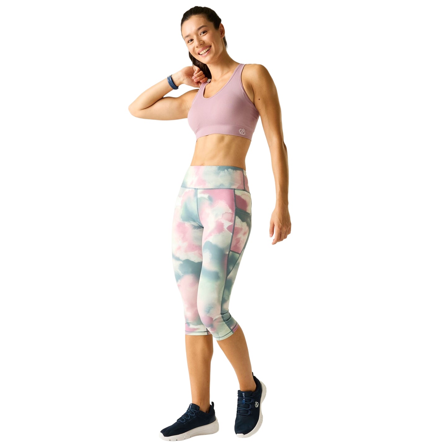 Mauve Shadow - Pack Shot - Dare 2B Womens-Ladies React Sports Bra