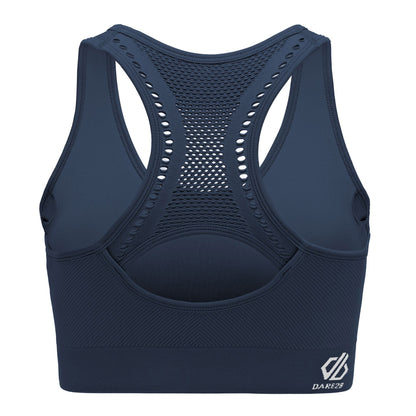 Navy - Side - Dare 2B Womens-Ladies React Sports Bra