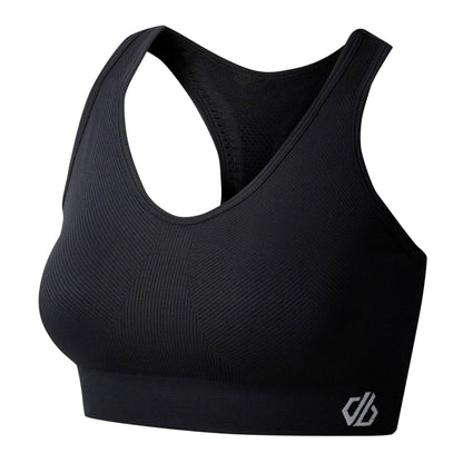 Black - Side - Dare 2B Womens-Ladies React Sports Bra