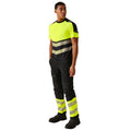Black-Yellow - Side - Regatta Professional Mens High-Vis T-Shirt