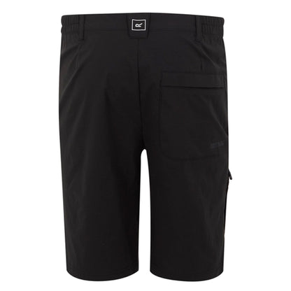 Black - Back - Regatta Mens Highton II Long Length Walking Casual Shorts