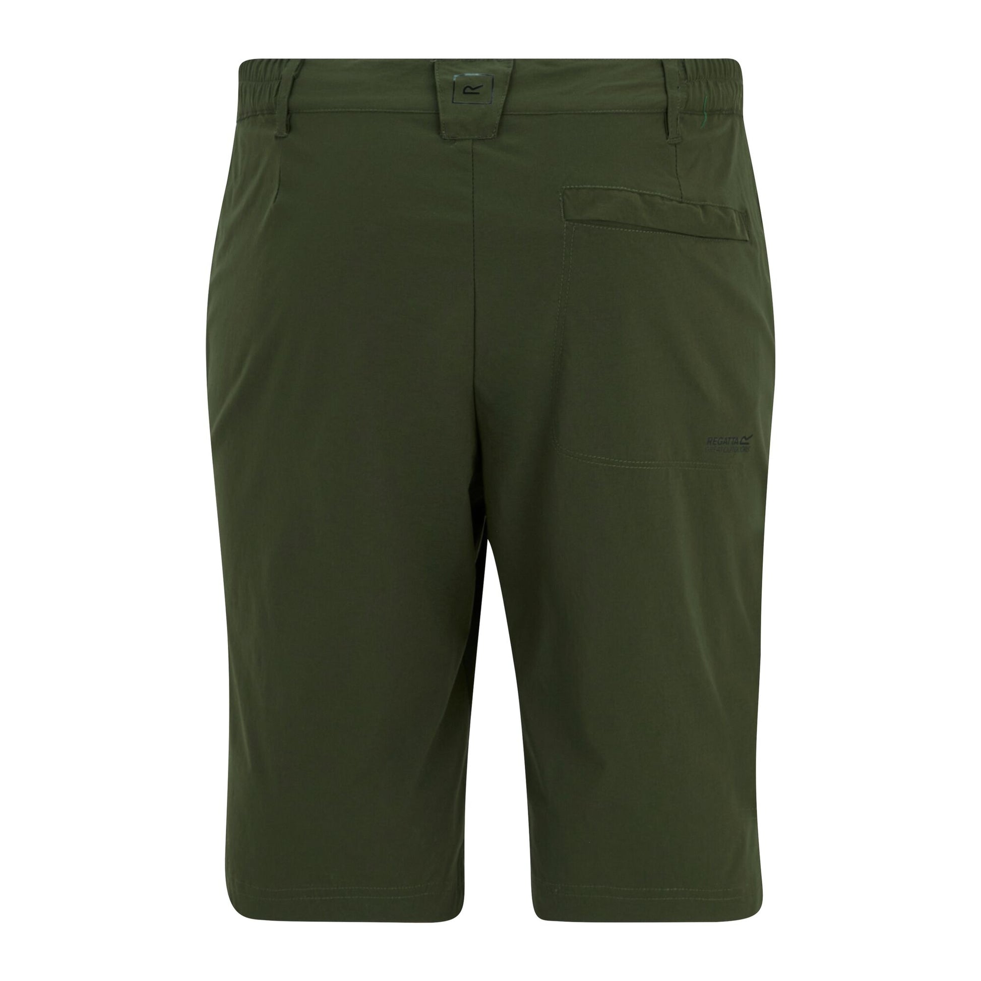 Dark Khaki - Back - Regatta Mens Highton II Long Length Walking Casual Shorts