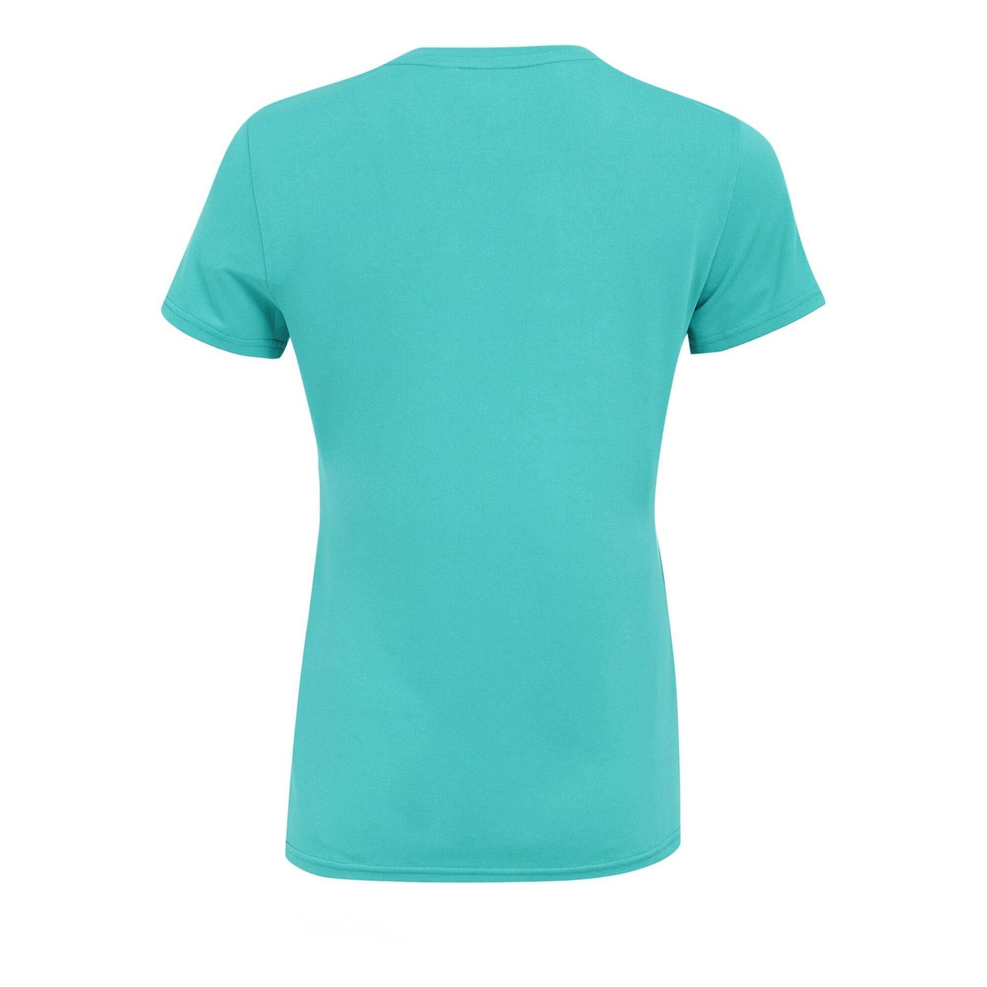 Turquoise - Back - Regatta Womens-Ladies Fingal Landscape Stretch T-Shirt