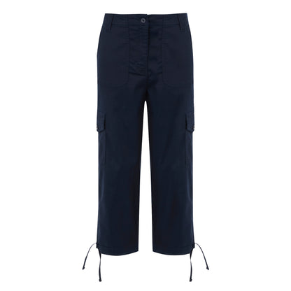 Navy - Front - Regatta Womens-Ladies Shorebella Capri Trousers
