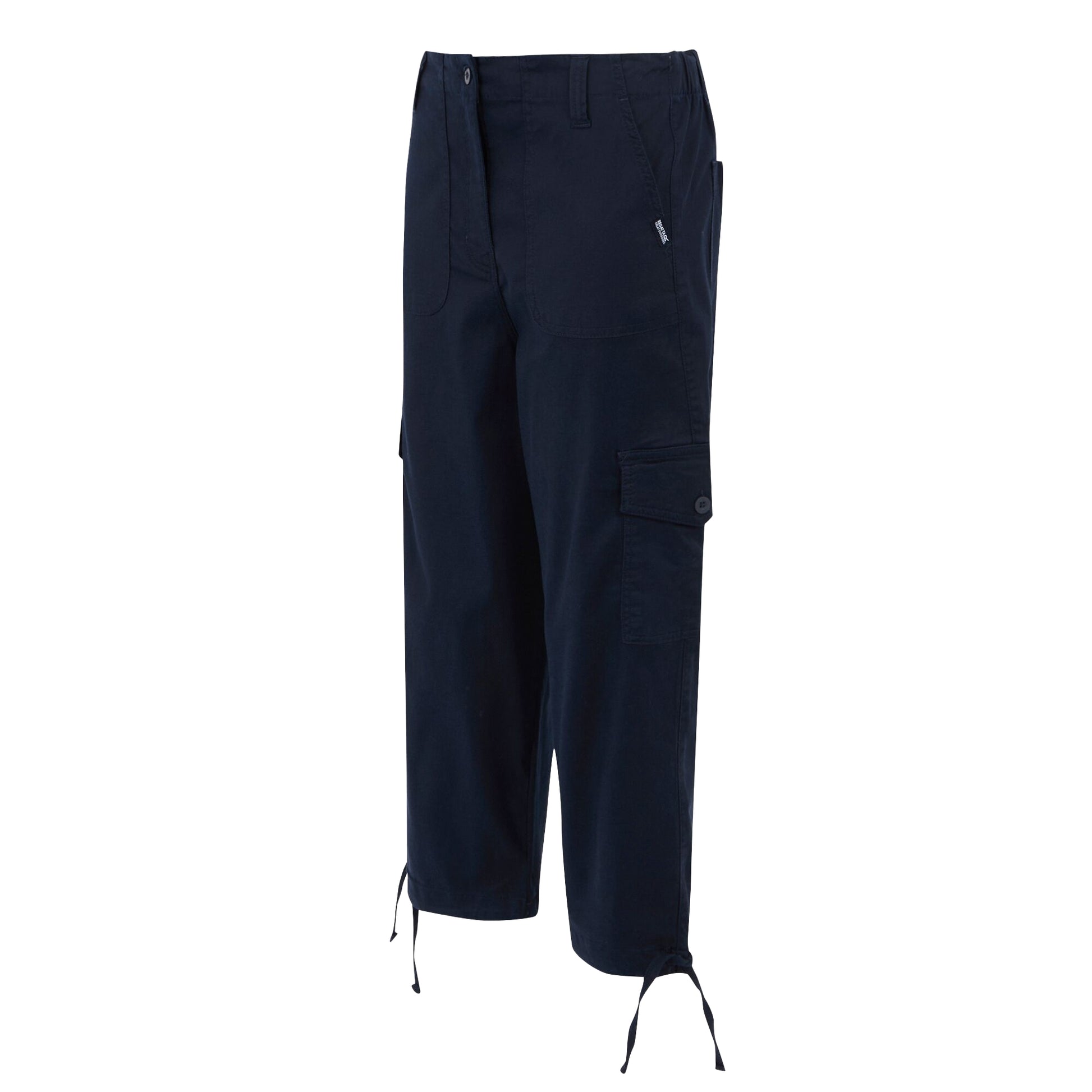 Navy - Side - Regatta Womens-Ladies Shorebella Capri Trousers