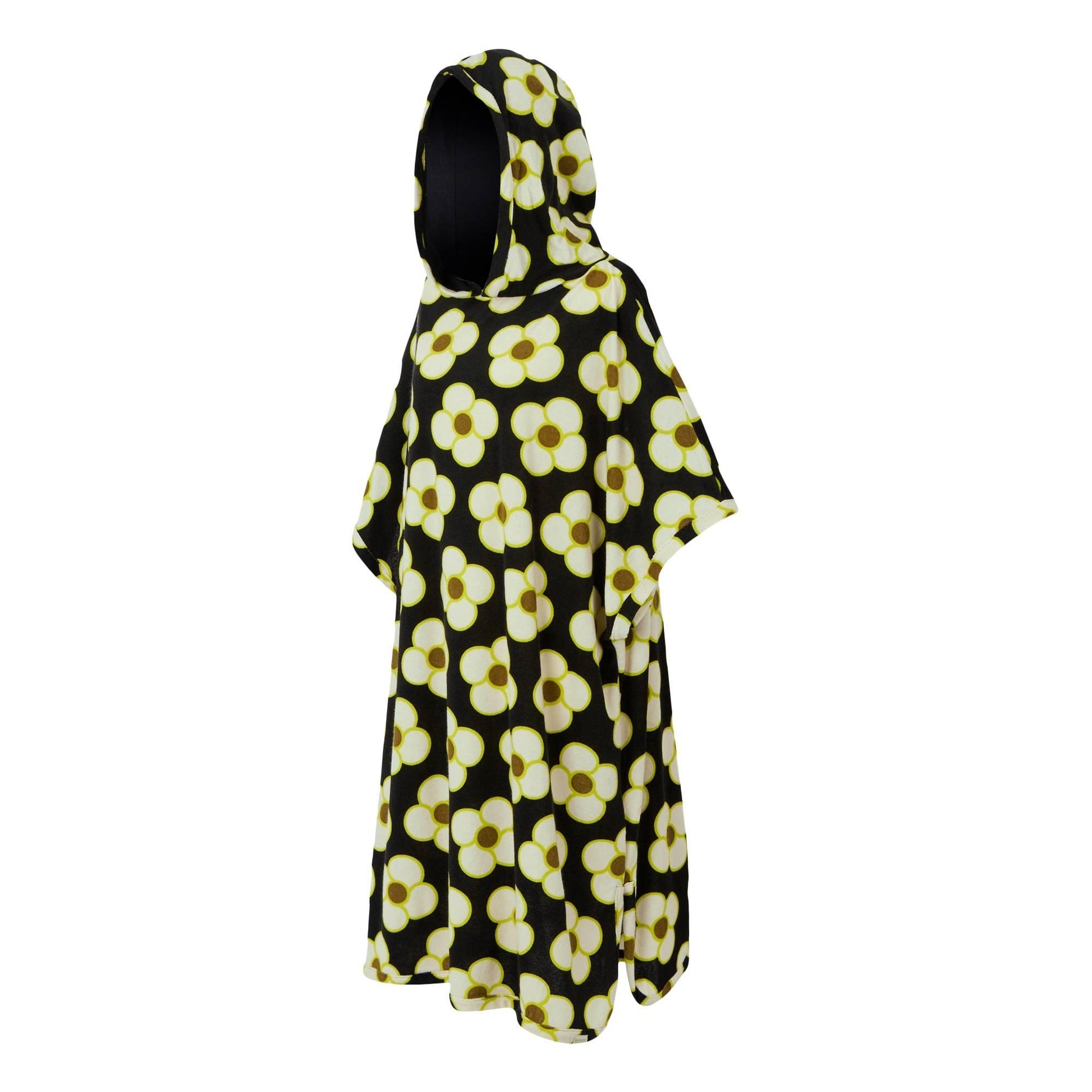 Black - Side - Regatta Womens-Ladies Orla Kiely II Spinning Flower Towelling Robe