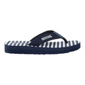 Navy-White - Side - Regatta Womens-Ladies Catarina Striped Flip Flops