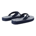 Navy-White - Back - Regatta Womens-Ladies Catarina Striped Flip Flops