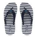 Navy-White - Front - Regatta Womens-Ladies Catarina Striped Flip Flops