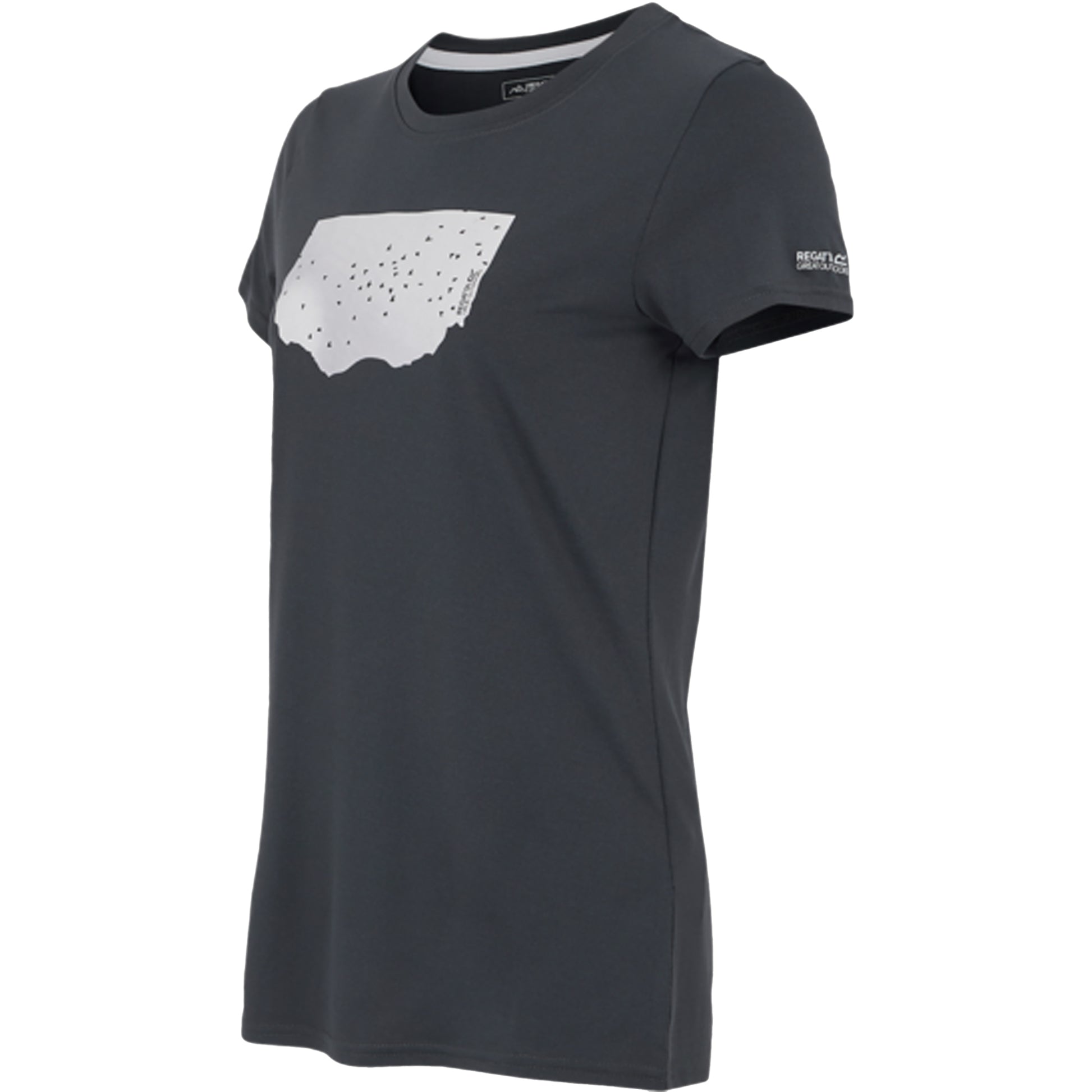 Seal Grey - Side - Regatta Womens-Ladies Fingal Printed Stretch T-Shirt