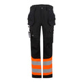 Black-Orange - Front - Regatta Professional Unisex Adult High-Vis Work Trousers
