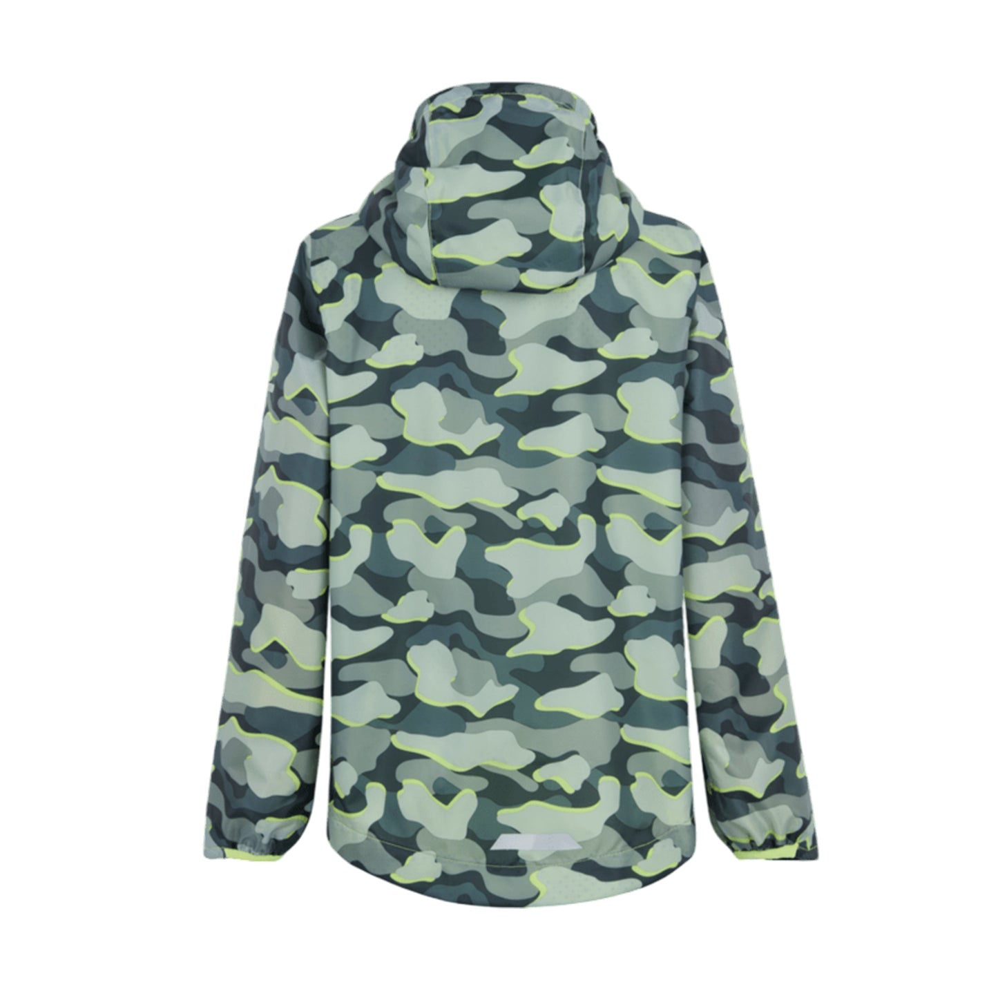 Dark Storm - Back - Regatta Childrens-Kids Lever II Camo Waterproof Jacket