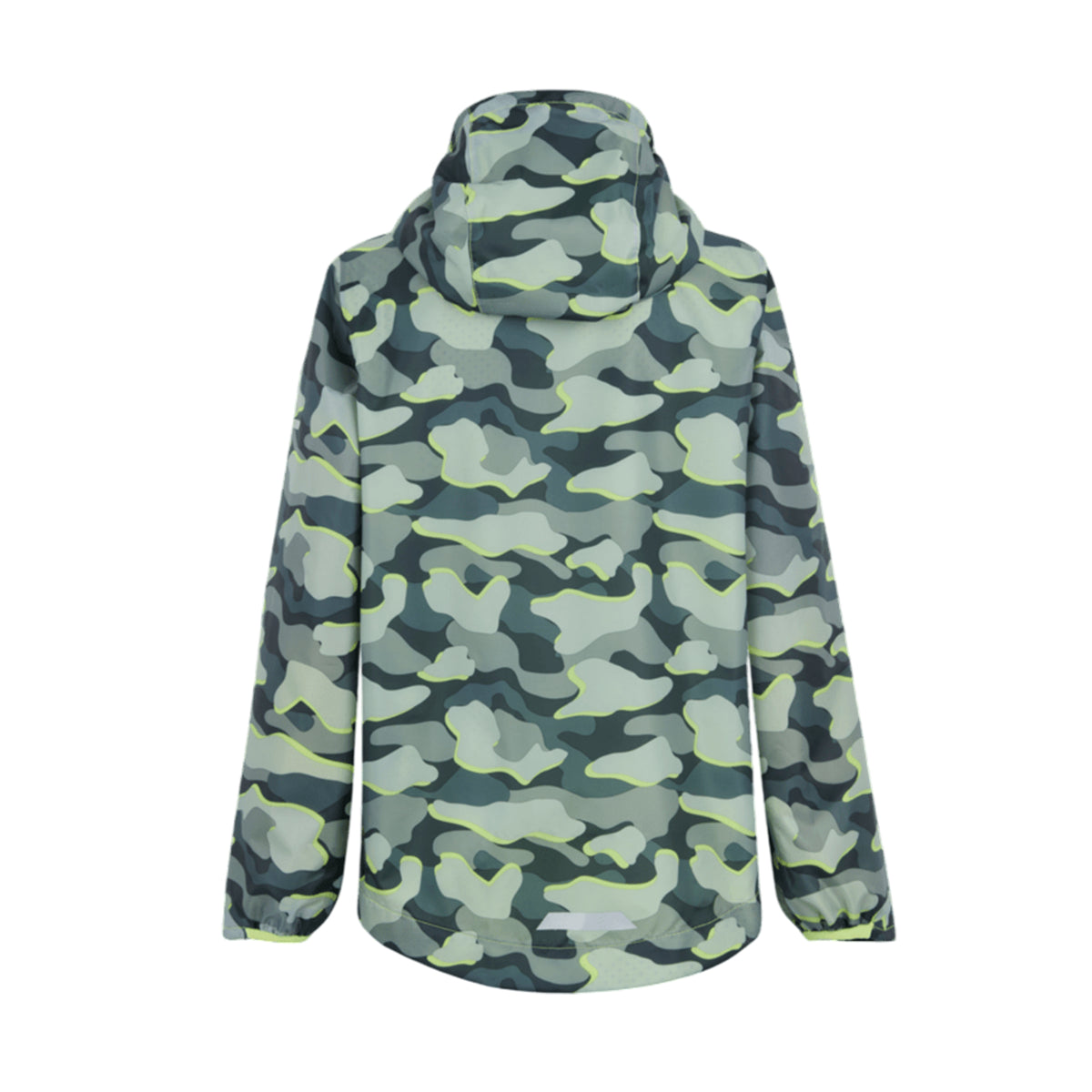 Dark Storm - Back - Regatta Childrens-Kids Lever II Camo Waterproof Jacket