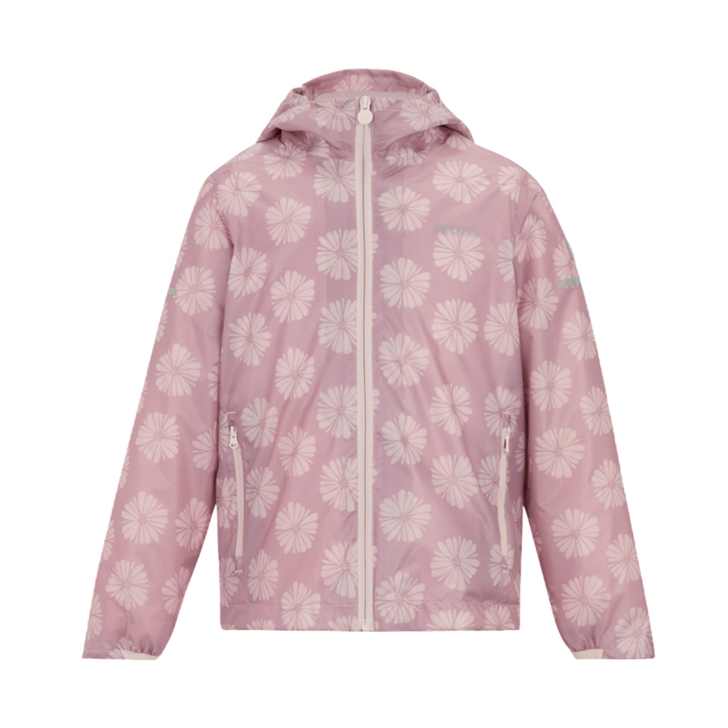 Powder Lilac-Pink Haze - Front - Regatta Childrens-Kids Lever II Camo Waterproof Jacket