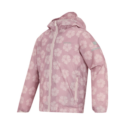 Powder Lilac-Pink Haze - Side - Regatta Childrens-Kids Lever II Camo Waterproof Jacket