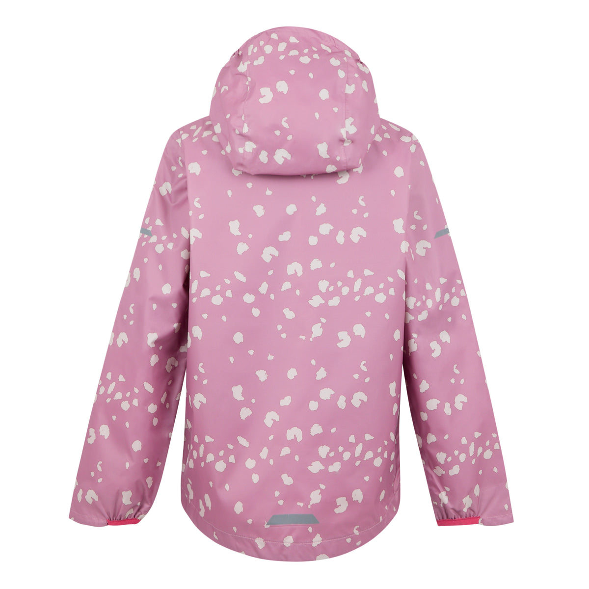 Lilas-Light Vanilla-Beaujolais - Back - Regatta Childrens-Kids Lever II Camo Waterproof Jacket