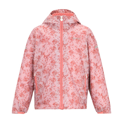 Pink Haze - Front - Regatta Childrens-Kids Lever II Camo Waterproof Jacket