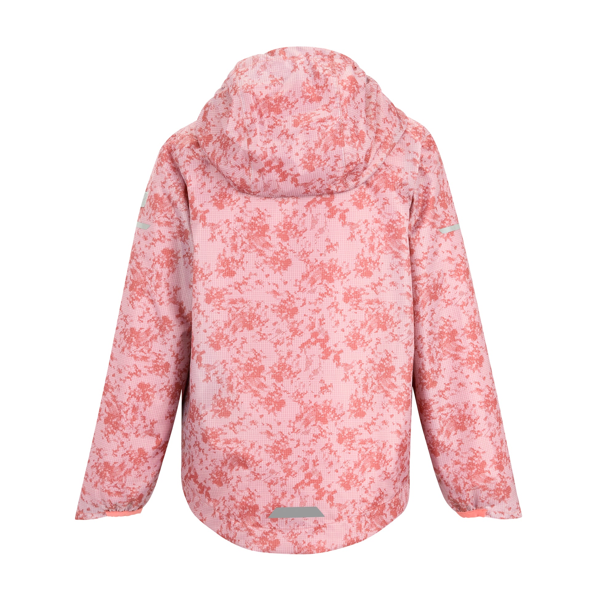 Pink Haze - Back - Regatta Childrens-Kids Lever II Camo Waterproof Jacket