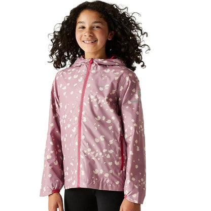 Lilas-Light Vanilla-Beaujolais - Lifestyle - Regatta Childrens-Kids Lever II Camo Waterproof Jacket