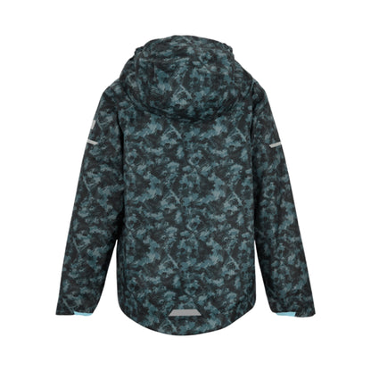 China Blue - Back - Regatta Childrens-Kids Lever II Camo Waterproof Jacket