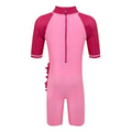 Sweet Pink - Back - Regatta Childrens-Kids Luna Unicorn One Piece Swimsuit