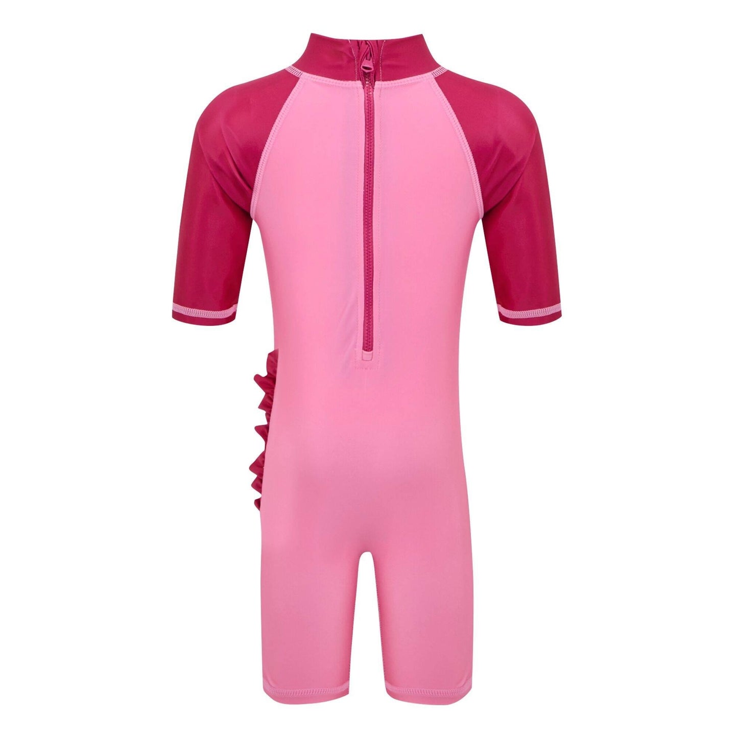 Sweet Pink - Back - Regatta Childrens-Kids Luna Unicorn One Piece Swimsuit