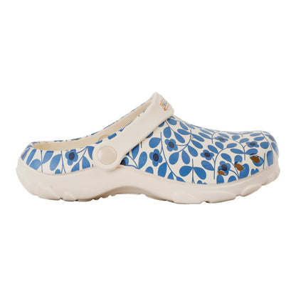 Blue - Side - Regatta Childrens-Kids Orla Kiely Jasmine Flower Clogs