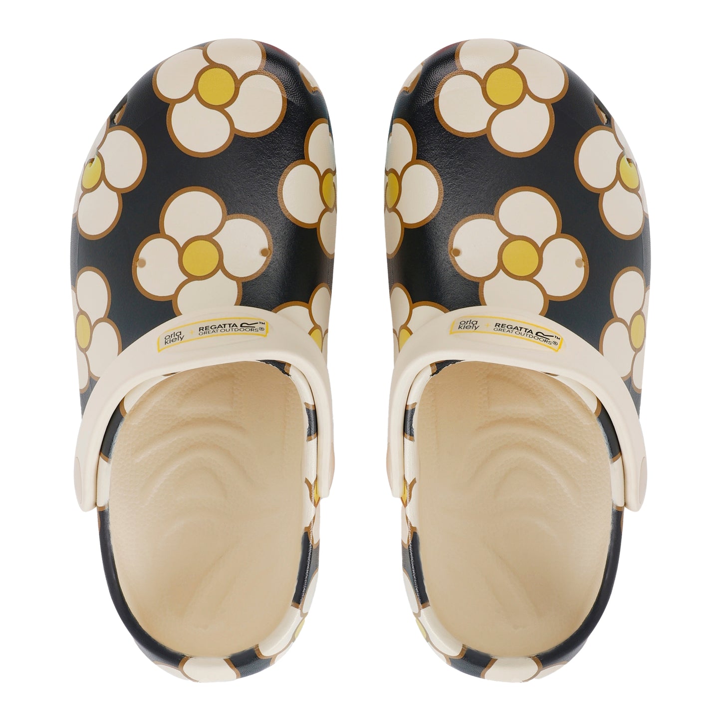 Black - Front - Regatta Childrens-Kids Orla Kiely Spinning Flower Clogs