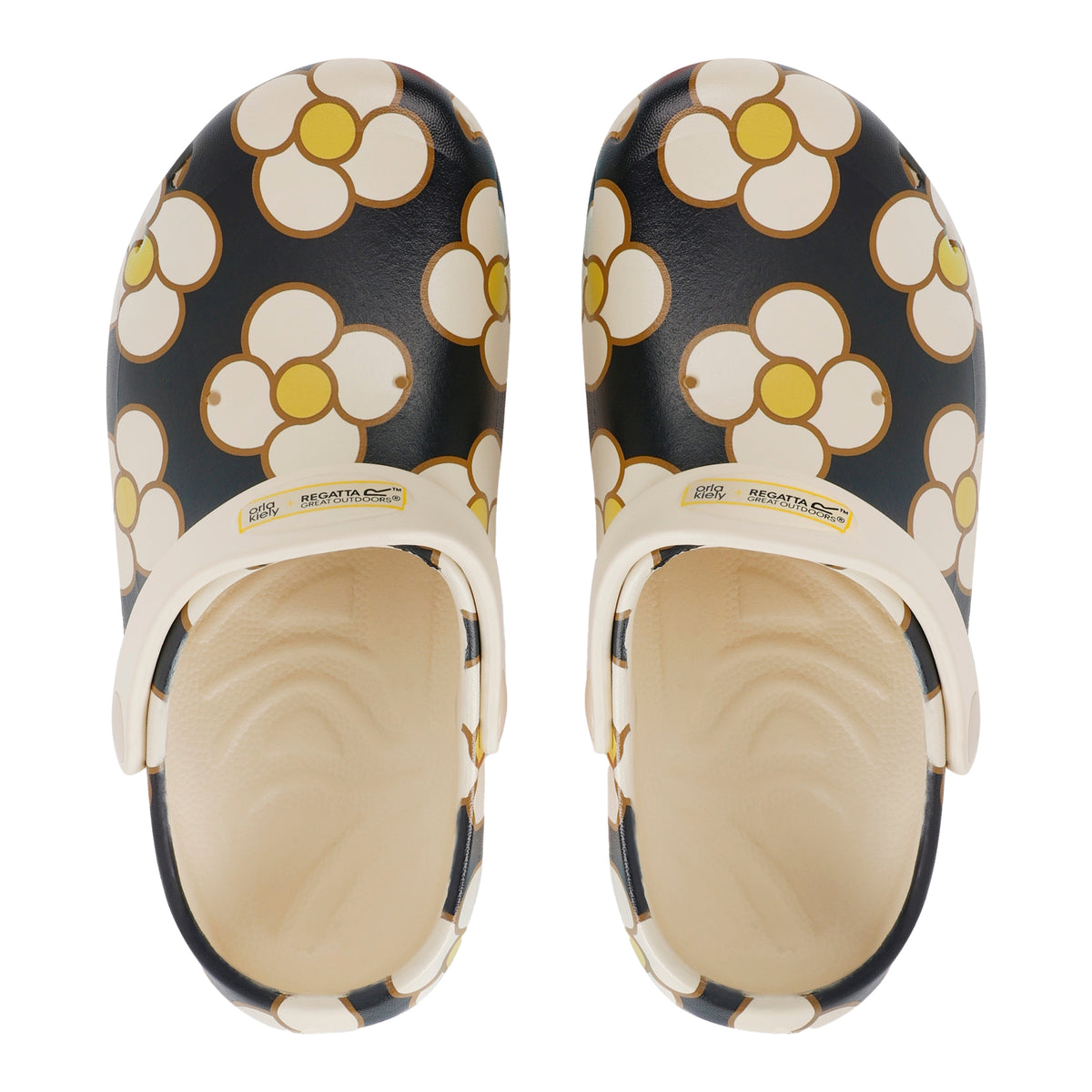 Black - Front - Regatta Childrens-Kids Orla Kiely Spinning Flower Clogs
